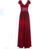 VESTIDO LONGO DECOTE V BORDADO ANGELICA - VERMELHO