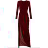 VESTIDO LONGO EM MALHA LUREX KIDMAN - CEREJA