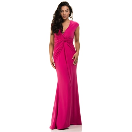 VESTIDO LONGO JERSEY ALPHORRIA - PINK VESTIDO LONGO JERSEY ALPHORRIA - PINK