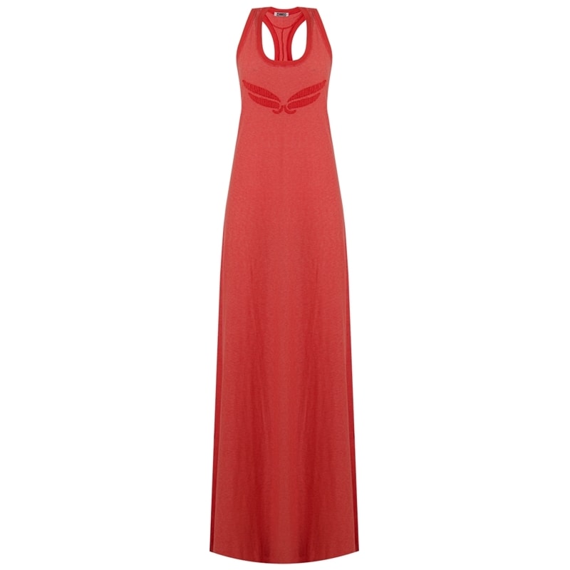 VESTIDO LONGO REGATA ASAS - CORAL