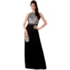 VESTIDO LONGO RENDA E TULE EVANORA - P&B