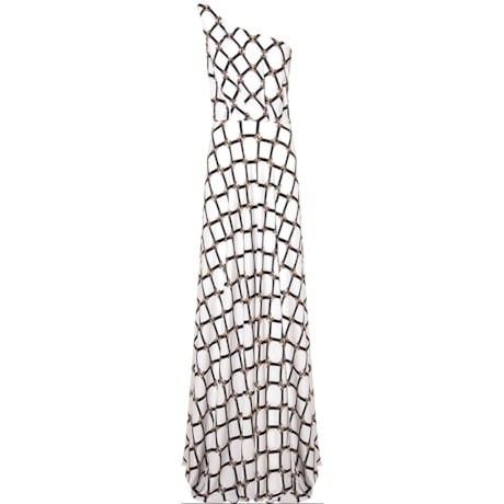 VESTIDO LONGO SILK TOUCH ESTAMPADO - BRANCO