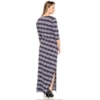 VESTIDO LONGO SIMPLE LIFE JERSEY ESTAMPADO - AZUL