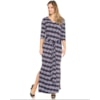 VESTIDO LONGO SIMPLE LIFE JERSEY ESTAMPADO - AZUL