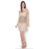 VESTIDO LONGUETE TULE BORDADO - DOURADO