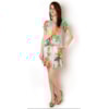 VESTIDO MALHA BLUSÊ TROPICAL - CINZA