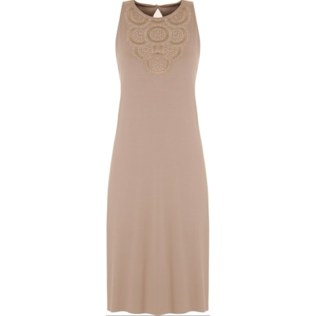 VESTIDO MALHA HOT FIX DECOTE KIMBERLY - AREIA VESTIDO MALHA HOT FIX DECOTE KIMBERLY - AREIA