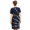 VESTIDO MALHA STATI UNITI MULTI COLORIDO FAIXA CINTURA - PRETO