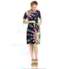 VESTIDO MALHA STATI UNITI MULTI COLORIDO FAIXA CINTURA - PRETO