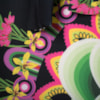 VESTIDO MALHA STATI UNITI MULTI COLORIDO FAIXA CINTURA - PRETO