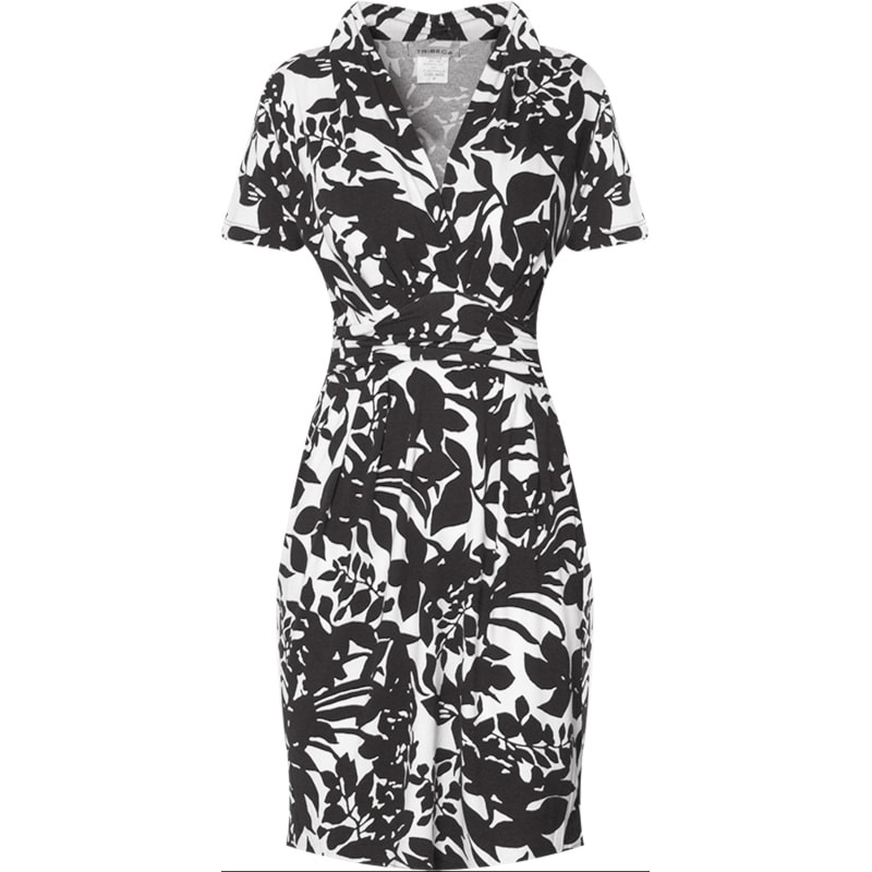 VESTIDO MALHA VISCOSE TRANSPASSADO - PRETO