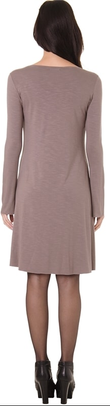 vestido modal manga longa