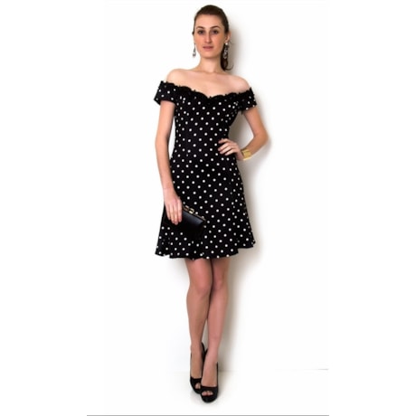 VESTIDO PRENE POIS - P&B VESTIDO PRENE POIS - P&B