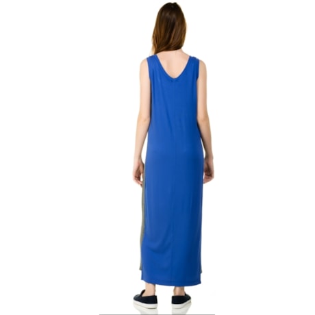 VESTIDO REGATA WALK TRENDY LONGO - AZUL