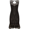 VESTIDO RENDA BABADO BARRA - PRETO