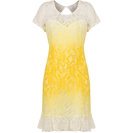VESTIDO RENDA DEGRADÊ - AMARELO VESTIDO RENDA DEGRADÊ - AMARELO