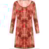 VESTIDO RETO EM CREPE ESTAMPADO ERNESTINA - FRAMBOESA