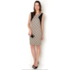 VESTIDO S/M PRENE RECORTES - BEGE