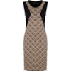 VESTIDO S/M PRENE RECORTES - BEGE