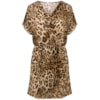 VESTIDO SHIFFON ANIMAL PRINT - MARROM