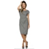 VESTIDO SIMPLE LIFE AMARRAÇÃO LATERAL CORRENTES - P&B