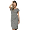 VESTIDO SIMPLE LIFE AMARRAÇÃO LATERAL CORRENTES - P&B