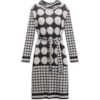 VESTIDO STATI UNIT MALHA CASH ESTAMPA CIRCULOS - PRETO