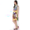 VESTIDO T-SHIRT BARRA FRANZIDA - FLORAL