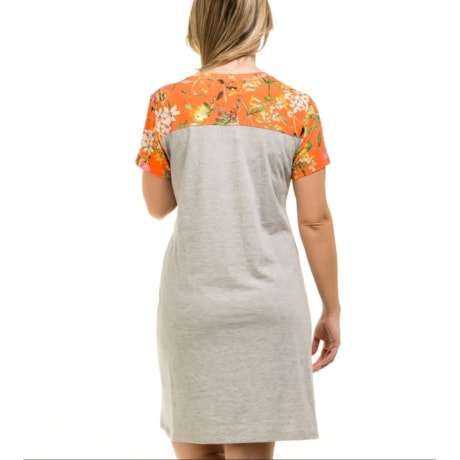 VESTIDO T-SHIRT CAPITOLLIUM EXCLUSITE - LARANJA