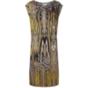 VESTIDO T-SHIRT VISCOSE TRIBAL - AMARELO