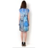 VESTIDO T-SHIRT VISCOSE TRIBAL - AZUL