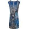 VESTIDO T-SHIRT VISCOSE TRIBAL - AZUL