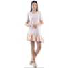 VESTIDO TRICO WALK TREND  DETALHE CETIM - ROSA