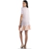 VESTIDO TRICO WALK TREND  DETALHE CETIM - ROSA