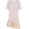VESTIDO TRICO WALK TREND  DETALHE CETIM - ROSA