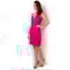 VESTIDO TUBO CETIM GUIPURE - PINK