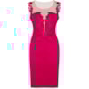 VESTIDO TUBO CETIM GUIPURE - PINK