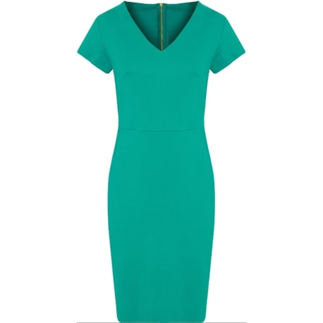 VESTIDO TUBO MALHA BLOCK M/C - VERDE