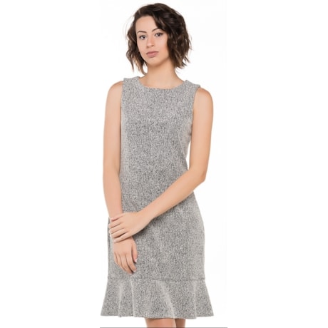 VESTIDO TWEED CAPITOLLIUM BARRA VOLUME - P&B
