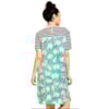 VESTIDO VISCOSE MAGUINHA MIX ESTAMPADO - CHOLET - TURQUESA