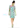 VESTIDO VISCOSE MAGUINHA MIX ESTAMPADO - CHOLET - TURQUESA