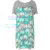 VESTIDO VISCOSE MAGUINHA MIX ESTAMPADO - CHOLET - TURQUESA