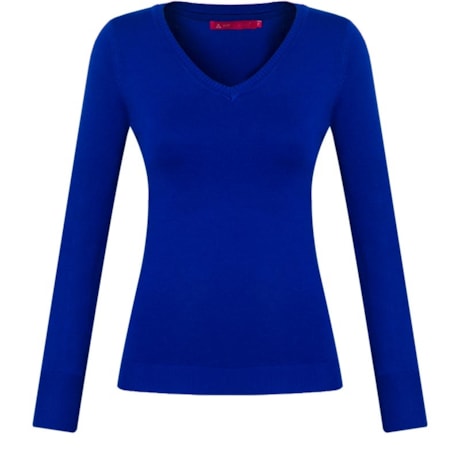 VIP RESERVA - BLUSA TRICOT VISCOSE DECOTE V M/L - ROYAL