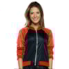 WALK TRENDY - JAQUETA SPORT MOLETOM EFEITO TELA COM CAPUZ - PRETO