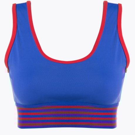 WALK TRENDY - TOP BICOLOR ELÁSTICO - ROYAL