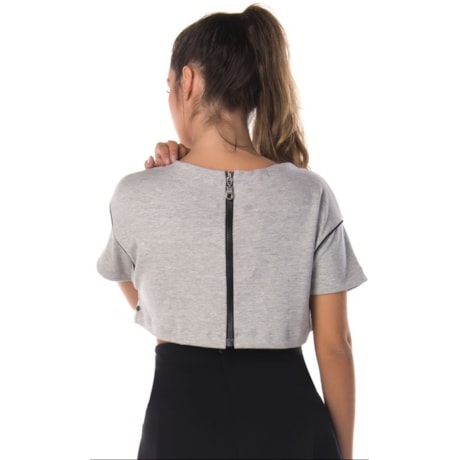 WALK TRENDY - TOP CROPPED OVERSIZED MOLETOM - MESCLA