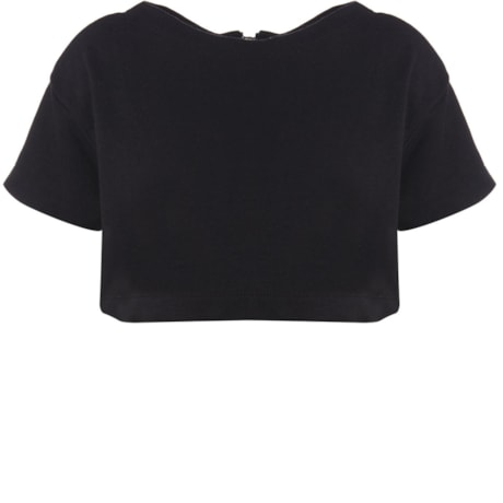 WALK TRENDY - TOP CROPPED OVERSIZED MOLETOM - PRETO