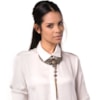 ZAVVADINACK COLAR PLACA DE METAL COM TASSEL - OURO VELHO