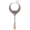ZAVVADINACK COLAR PLACA DE METAL COM TASSEL - OURO VELHO