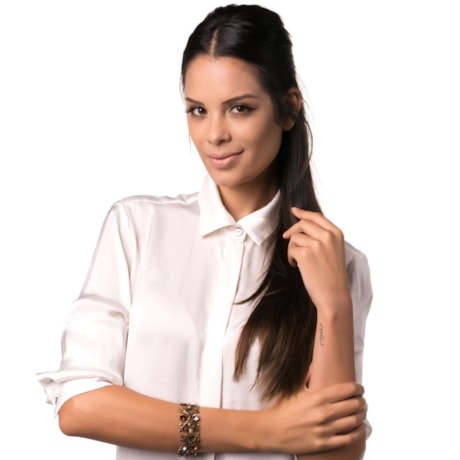 ZAVVADINACK PULSEIRA FOLHAS E PEDRAS - OURO VELHO